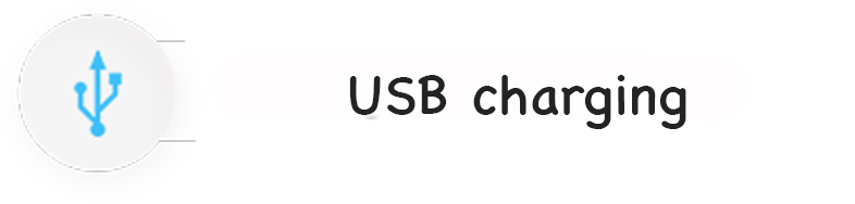 Ícone indicando recurso de carregamento USB.